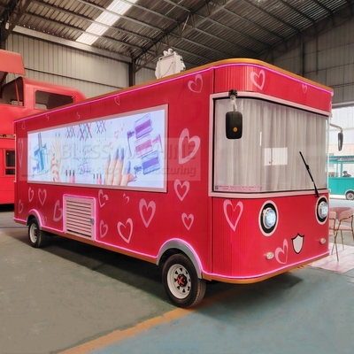2500W-5000W 이동식 식품 핫 카트/크레프 음식 트레일러 사용자 지정 디자인 다기능
