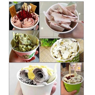 23년 동안 자동 해빙 버튼 냉동 돌 대리석 슬랩 톱 프라이 아이스크림 기계