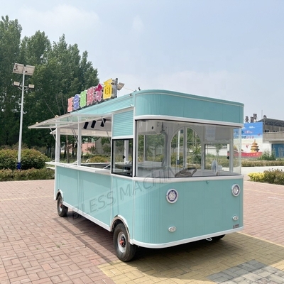 패스트 푸드 트레일러 이동식품 카트 완전히 장착된 스테인레스 스틸 간식 판매 트럭