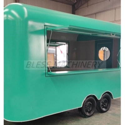L450.00cm*W210.00cm*H250.00cm 이동식 식품 판매 트럭에 완전히 장착된 트레일러