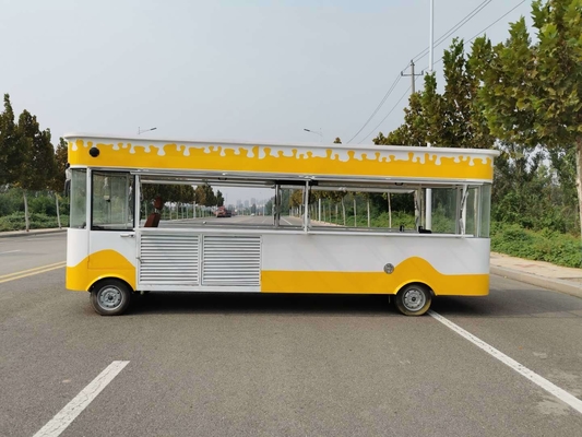 가공 공장에 적합한 장비와 함께 귀여운 전기 이동 피자 음식 트럭