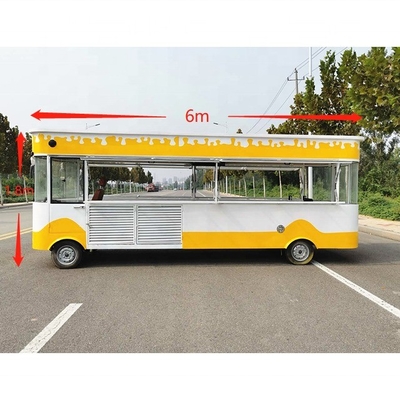 600kg CE 승인 반 트레일러 냉음 음료 판매용 4륜식품 카트 트레일러
