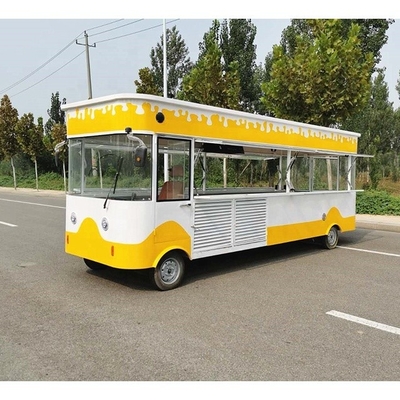 220V/380V 모바일 사용 된 식품 트럭 미국 2022 6M 독특한 거울 스테인리스 스틸 디자인