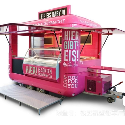 위케어 식품 밴 자동차 식품 카트 제조업체 완전히 장착 된 모바일 콘센션 트레일러