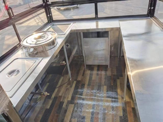 밀 원료와 뜨거운 커피를 갖춘 맞춤형 모바일 패스트 푸드 트럭