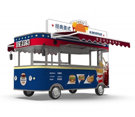 환경 친화적 인 식품 트럭 패스트 스냅 식사 사용자 정의 모바일 음식 버스