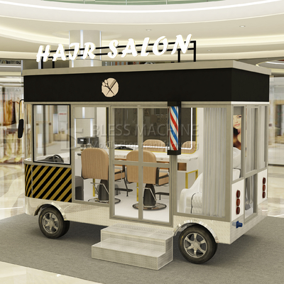 3.0kw 전기 모바일 헤어 시트 샐러드 헤어 샵 스타일 디자인 페름 밴 트럭 트레일러 카트