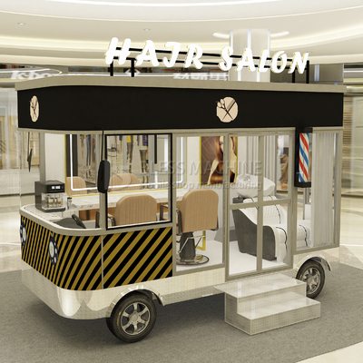 3.0kw 전기 모바일 헤어 시트 샐러드 헤어 샵 스타일 디자인 페름 밴 트럭 트레일러 카트