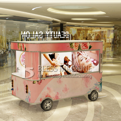 시속 40km 전기 모바일 뷰티 샐러드 화장품 피부 관리 SPA 밴 트럭 트레일러