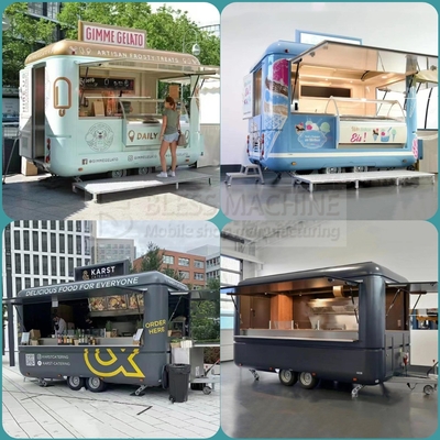 스테인레스 스틸 패스트 푸드 간식 음료 맥주 음료 아이스크림 커피 우유 차 트레일러 바 카트