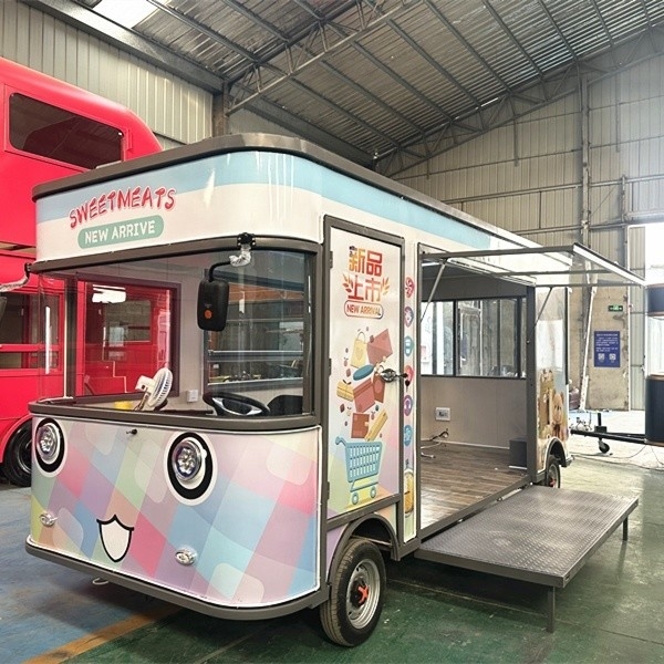 야외 식품 키오스크 카트 L420.00cm*W180.00cm*H230.00cm 크기와 CE 승인