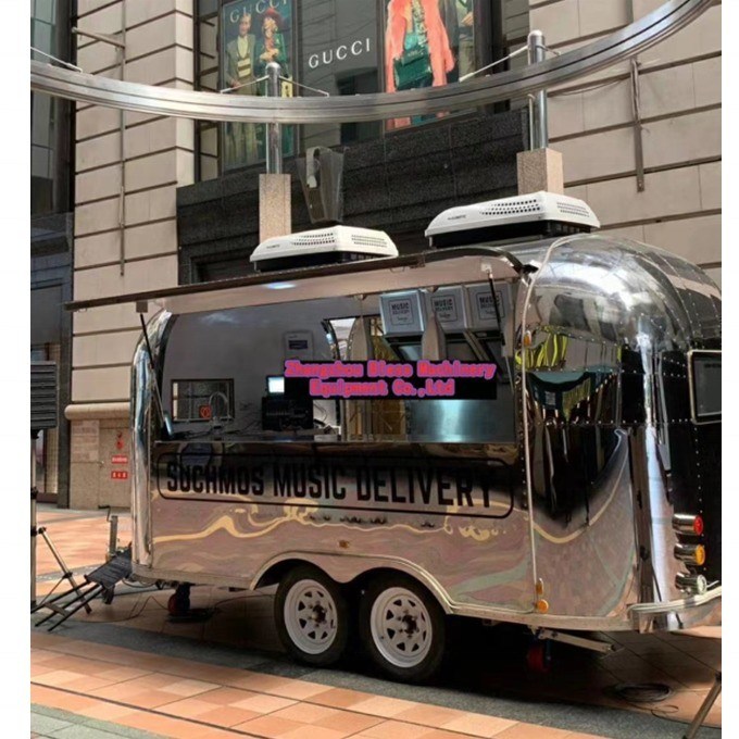 스트리트 푸드 트레일러 에어스트림 패스트 푸드 카트