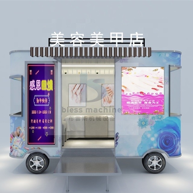 2022 6M 독특한 디자인 외식 이동식 음식 트럭 냉음 음료 및 55km 범위 전기