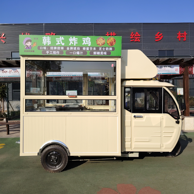 모바일 패스트 푸드 음료 및 간식 판매용 다기능 3.0kw 전기 삼륜구동