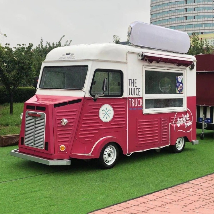 전기 핫도그 카트 네 바퀴 모바일 부엌 아이스크림 트럭