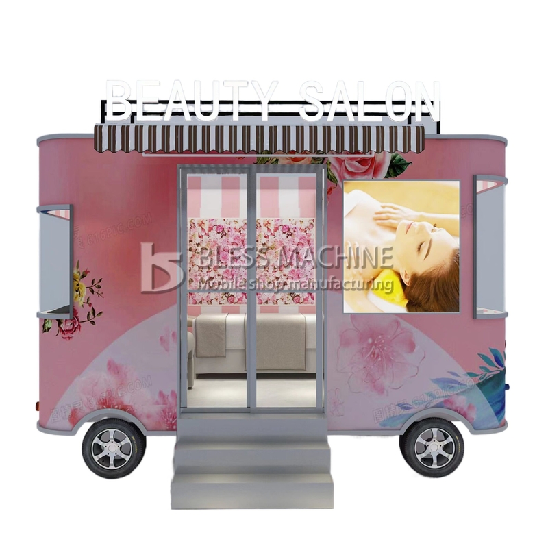 시속 40km 전기 모바일 뷰티 샐러드 화장품 피부 관리 SPA 밴 트럭 트레일러